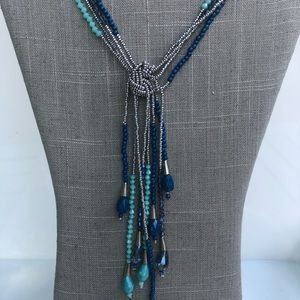 Tied beaded necklace